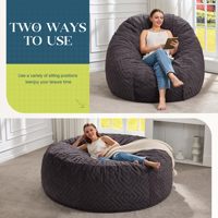 Moderno y acogedor chino de alta calidad de diseño de gran tamaño Slouchy gigante esponjoso Bean Bag sofá cama cines Sleep Beanbag para fotografía