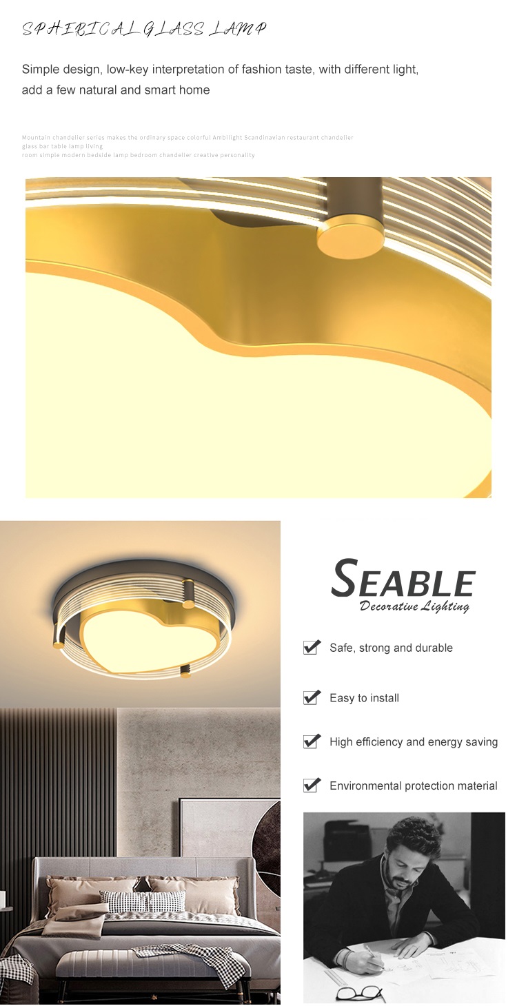 New Listed Decoration Indoor 36W 48W Bedroom Living Room Acrylic Contemporary LED Ceiling Light