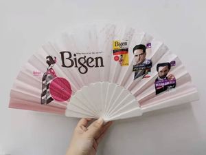 Éventails pliants en tissu personnalisés avec poignée en plastique de 9 pouces pour la publicité QM - Product Image 2