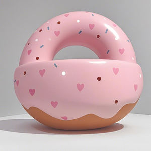 Custom Modern Durable Eco-Friendly Waterproof Pink Donut Shaped Chair Set for School Park Outdoor Commercial Spaces-Instagram - Product Image 4