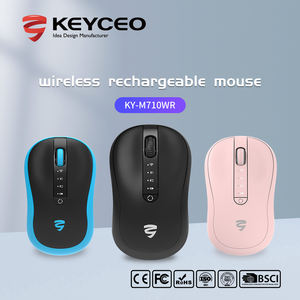 Mouse pribadi OEM terbaru, tetikus komputer tanpa kabel 2.4G + BT ergonomis Mini komputer Pc 2024 - Product Image 3