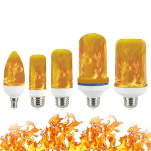 フルモデルE27E26E14E12炎電球85-265VLED炎効果火電球ちらつきエミュレーション装飾LEDランプ