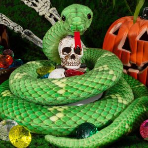 Serpiente de peluche, juguete de peluche, serpiente de peluche realista para regalo de cumpleaños, fiesta, serpiente, juguete de peluche verde - Product Image 3