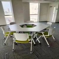 Tables mobiles portables modernes Table de formation pliante Mobilier de bureau Bureaux de conférence pliables