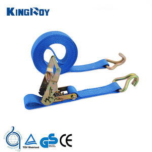 Sangle à cliquet Kingroy 2000 kg en polyester avec crochet en J pour le transport et la fixation, certifiée CE, fabriquée en Italie - Product Image 4