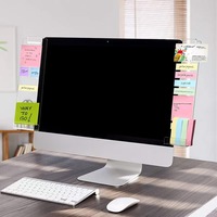 Organisateur d'écran d'ordinateur en PMMA acrylique avec montage facile, style moderne, pour messages et notes latérales