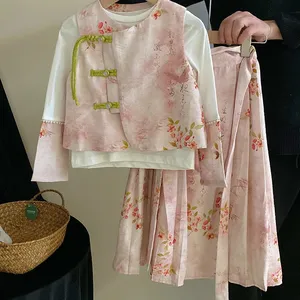 2024春季女孩服装套装时尚儿童中国马裙