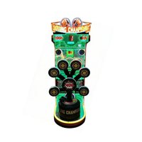 Machine de boxe rythmique à monnayeur, 7 cibles, affichage du score, récompense par ticket, construction métal-plastique, support anglais