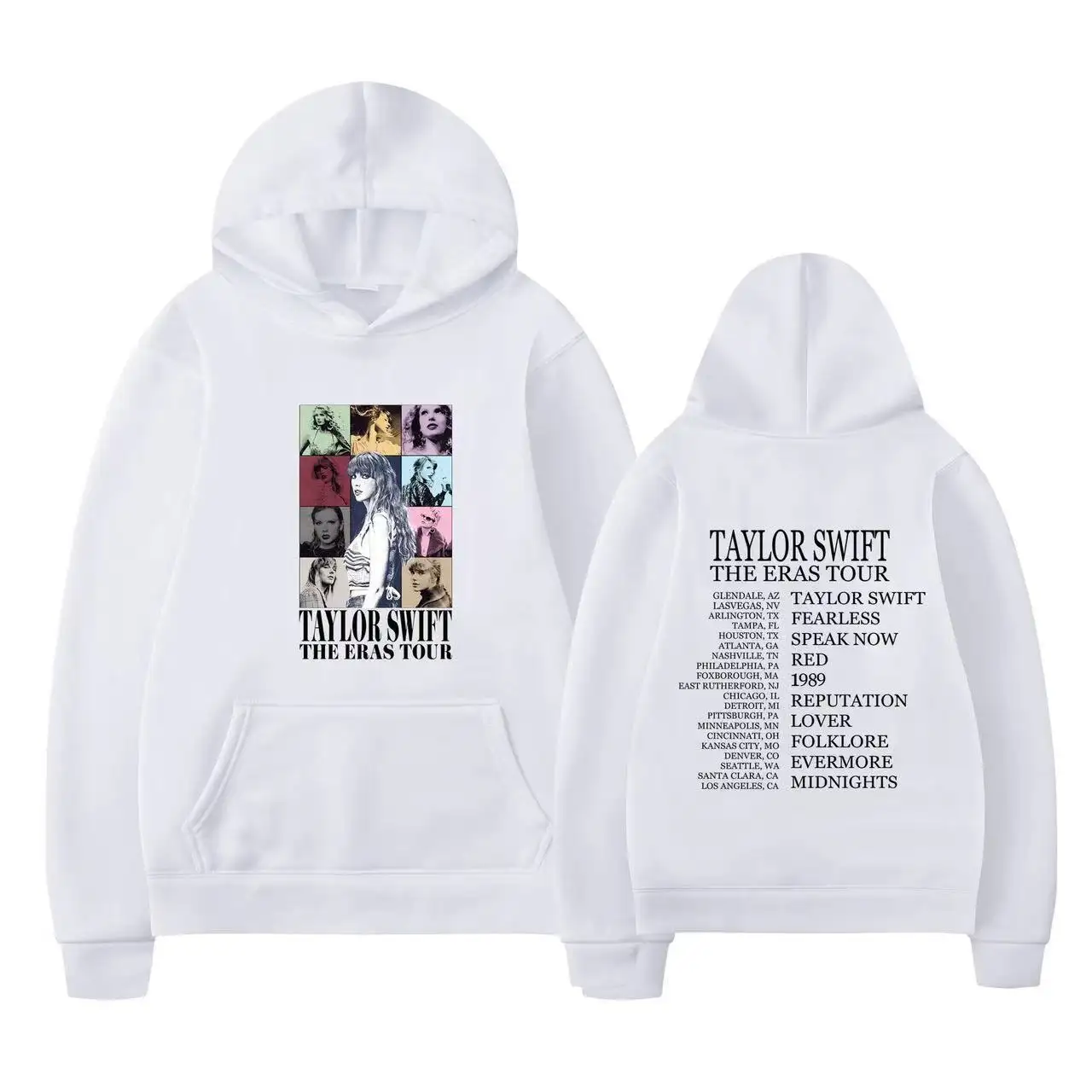 New fashion Swift THE ERAS TOUR concert hooded shirt hip hop casual jumper custom printing pocket hoodie