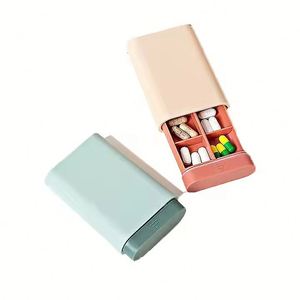 Fashion Portable Pill <b>Box</b> Custom Logo Weekly Travel Pocket Waterproof Pill Organizer Case - Product Image 1