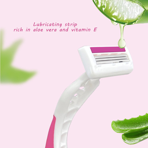 Rasoio Manuale da Donna con 3 Lame in Acciaio Inossidabile per Depilazione Gambe, Ascelle e <span class=keywords><strong>Braccia</strong></span> - Vendita Diretta dalla Fabbrica - Product Image 4