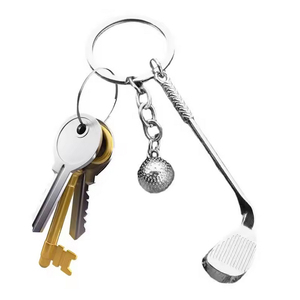 พวงกุญแจกอล์ฟโลหะสังกะสีผสมสีเงินพวงกุญแจสำหรับผู้ชายและผู้หญิงพวงกุญแจกอล์ฟ - Product Image 3