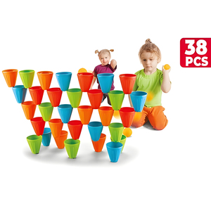 <span class=keywords><strong>Juego</strong></span> de Mesa de Vasos Apilables con Pelotas para Lanzar, Juguete Educativo para Niños Pequeños, <span class=keywords><strong>Juego</strong></span> Activo, Plástico Ecológico - Product Image 2