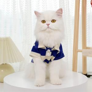 Camiseta Polo <span class=keywords><strong>de</strong></span> poliéster a rayas para perros, perros pequeños <span class=keywords><strong>de</strong></span> Pomerania transpirable para ropa <span class=keywords><strong>de</strong></span> verano, ropa para perros <span class=keywords><strong>de</strong></span> dos patas, rayas <span class=keywords><strong>de</strong></span> colores - Product Image 4