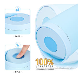 Fábrica de Tailandia Fabricante de Camboya Vaso de café de acero inoxidable de doble pared de 12oz Tapa de desbloqueo de un toque Logotipo personalizado Color - Product Image 2