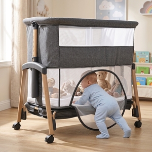 <span class=keywords><strong>Cuna</strong></span> Moderna de Metal para Bebé, Portátil, Altura Ajustable, con Mosquitero, Bolsa de Almacenamiento <span class=keywords><strong>Grande</strong></span>, para Exteriores, para Recién Nacidos - Product Image 1