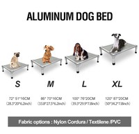 Lit surélevé pour chien avec barrières en métal aluminium, résistant aux morsures, pour intérieur, ne rouille pas et très durable