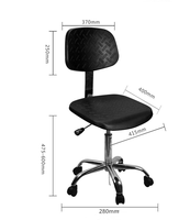 Chaises industrielles d'ESD de chaise pivotante/tabouret de laboratoire chaise de bureau taille réglable en métal avec la chaise de travail du repose-jambes/ESD pour le lieu de travail