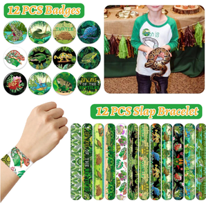 Artículos de Fiesta Temática de Reptiles de Pantano: Pulsera, Llavero, Pin, Pegatina, Juguete Elástico y Pegajoso, Regalo y Recuerdo - Product Image 2