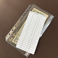 Pochettes de Classement A6 en PVC Transparent à 6 Trous, Sans Fermeture Éclair, Double Poches, pour Enveloppes de Budget Argent et Feuilles Mobiles