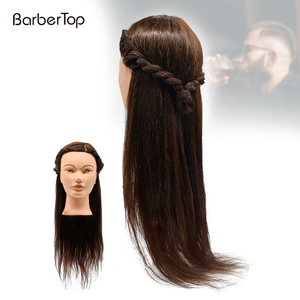 2024 nouveau coiffeur enseignement tête <span class=keywords><strong>barbier</strong></span> tête cheveux humains coiffure formation tête avec cheveux noirs - Product Image 4