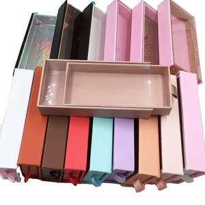 custom logo printed eyelash packaging box glitter pull out lashbox private label holographic drawer lashes boxes