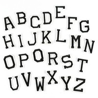 Patchs brodés 3D en lettres de l'alphabet à repasser, 6 couleurs différentes, tissu sergé pour vêtements, chapeaux, t-shirts