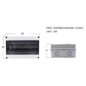 Caja de Distribución de Interruptores de Circuito de 15, 18 y 24 Vías, Caja Eléctrica de Montaje en Superficie o Riel DIN, Caja de Conexiones MCB <span class=keywords><strong>RCD</strong></span> - Product Image 4