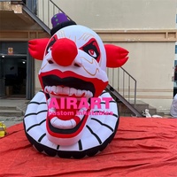 Grande tête de clown gonflable pour la décoration de festival d'Halloween, ballon gonflable tête de Joker