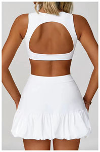 Conjunto de Falda de 2 Piezas Personalizado para Mujer, Transpirable, de Secado Rápido, Spandex/Nailon, Casual, para Tenis - Product Image 3