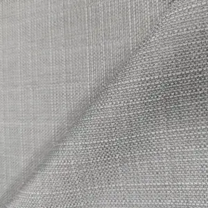 100% Polyester Linen Look 100% Blackout With Coated Curtain Fabric