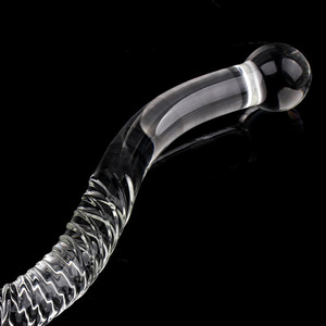 Kristal seks oyuncakları cam yapay penis kavisli değnek yetişkin Anal popo fiş kadınlar için büyük cam yapay penis vajina masaj değnek cam değnek - Product Image 3