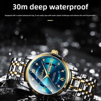 Aili Feida Montre à quartz pour homme avec bracelet en acier inoxydable, fermoir double à pression, résistance à l'eau 30M, cadran à aiguilles lumineuses, 41 mm