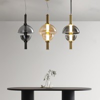 Lampe suspendue au design artistique créatif, moderne, pour hôtel, maison, cuisine, îlot, luminaire suspendu en verre LED pour salon