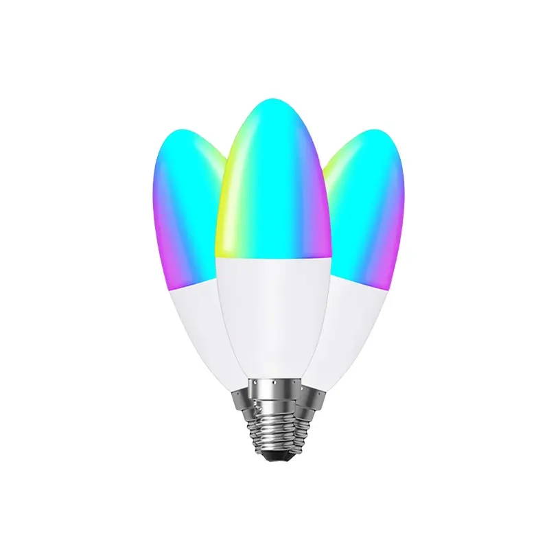 Tuya ZigBee 3.0 thông minh bóng đèn E14 dẫn ánh sáng nến RGB + W + C Dimmable điều khiển bằng giọng nói nhà thông qua SmartThings ZigBee cổng