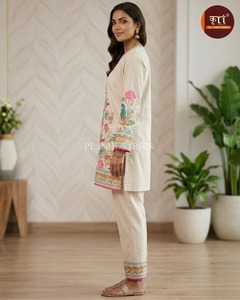 Best Selling Women Casual Cord Set <b>Top</b> And Pant Set Lightweight Breathable Outfit For Summer And Daily Wear <b>Indian</b> Supplier - Product Image 2