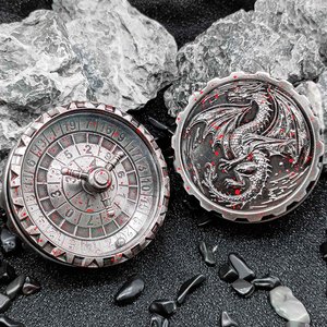 MINI PLANET Roulette en métal, dés à rouler, D20, D10, D4, 3 en 1, revolver, roulette, dés D&D pour les jeux de rôle, Donjons et Dragons, jeux de table - Product Image 2