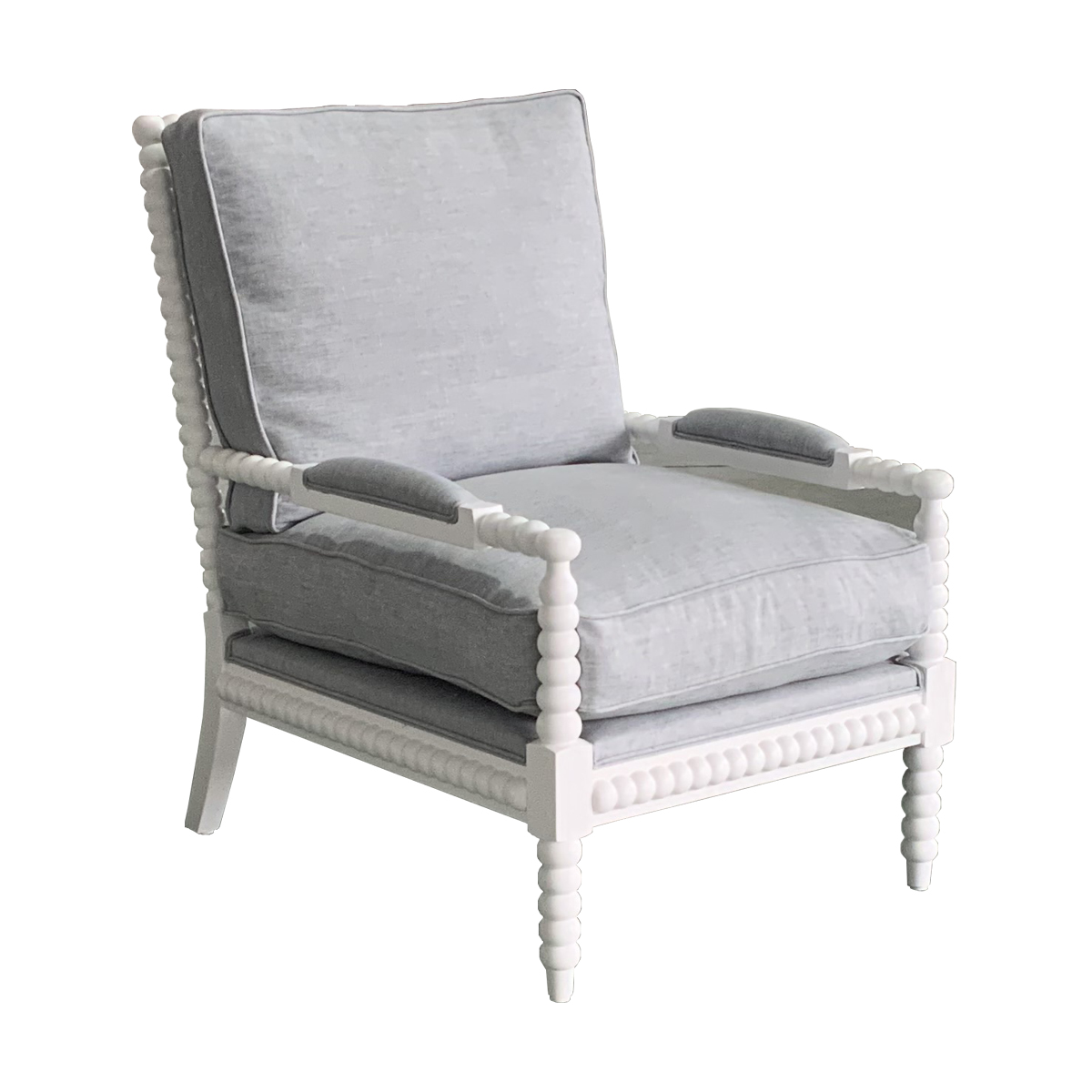 duck egg blue linen/matt white frame