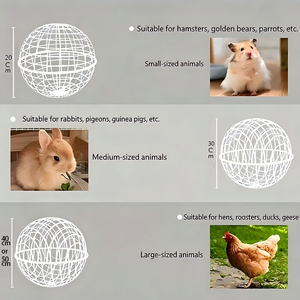 Cage à poulets roulante détachable en maille plastique, enclos de sécurité anti-morsures de chien et anti-écrasement par cheval pour poulets et canards en extérieur - Product Image 5