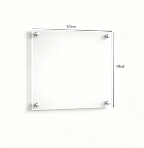 Placa de Exibição de Logotipo de Empresa em Acrílico, Suporte Transparente para Sinalização Empresarial Montado na Parede para Escritório, Estúdio e Expositor de Parede - Product Image 2