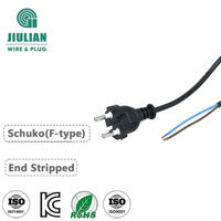 Cable de Alimentación de Corriente Alterna con Enchufe de 2 Pines de Corea, Cable de Alimentación H05VVH2-F con Extremos Desnudos y Recubiertos de Estaño, Certificado KC de Fábrica