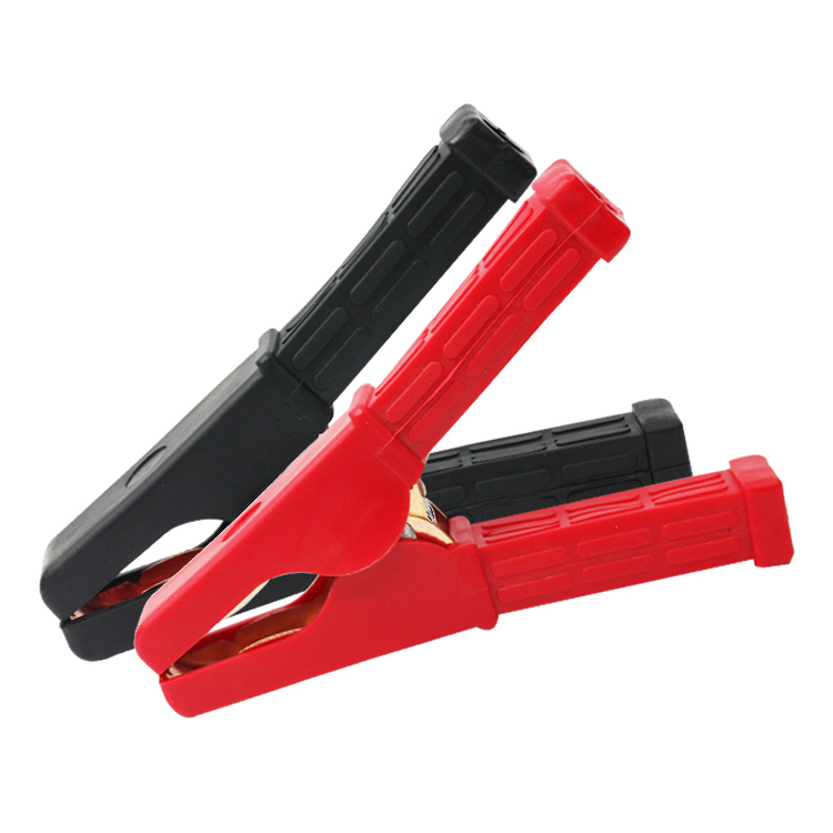 Cleqee 1 2colors Red&Black PVC Insulation Copper Plated Safety Test folders Crocodile Alligator Clips