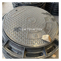 Couverture de regard temporaire en fonte ductile 800*900mm & 900*1000mm Noir Forme ronde durable pour le drainage routier