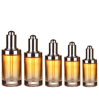 Vente flash - Bouteille d'huile en verre cylindrique courte - 15 ml, 20 ml, 50 ml