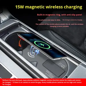 Caricatore Wireless Magnetico per <span class=keywords><strong>Audi</strong></span> Nuova A6L/A7L, Stazione di Ricarica Rapida Modificata per Accendisigari Centrale - Product Image 3