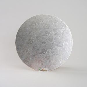 Sunshie Hottest 6 7 8 10 12 Inch Round Sliver Gold Dessert Cake Base Board Tray MDF Cake <b>Drum</b> Boards - Product Image 2