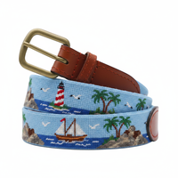 Ceinture de golf décontractée en cuir véritable pour hommes avec boucle à ardillon en cuivre, service OEM de logo personnalisé, vente en gros