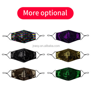 Masques réutilisables en pur coton respirants à prix de gros, style numérique, paillettes brillantes, fins et élégants, pour fêtes, grande quantité, nouvelle arrivée - Product Image 4