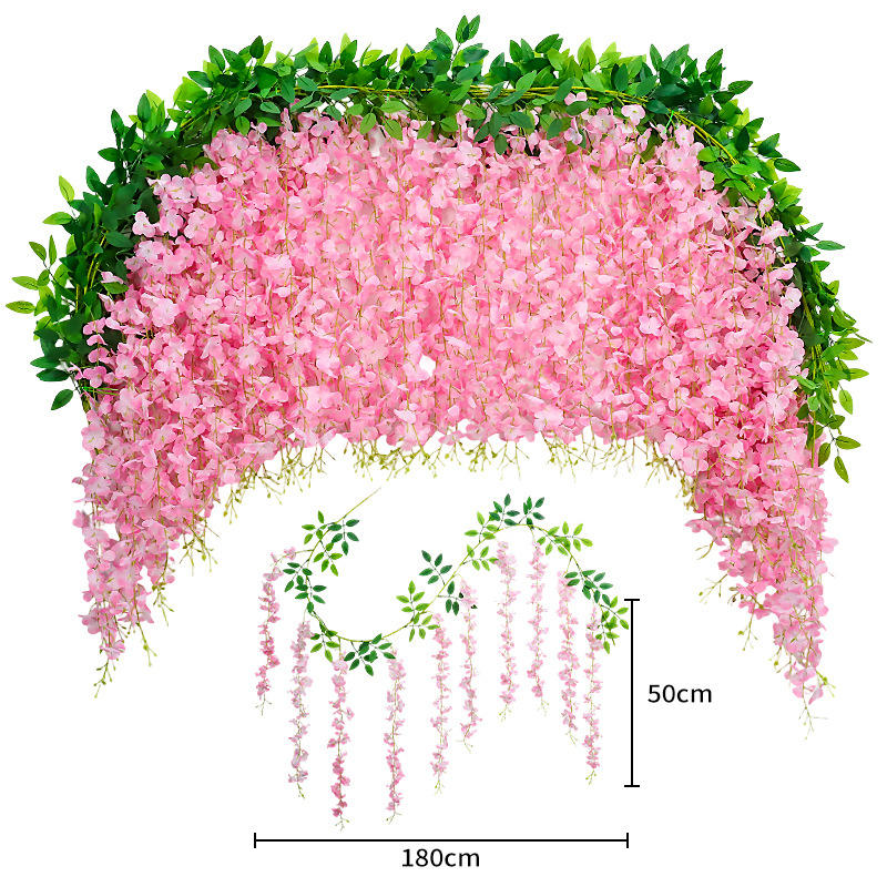 ดอกวิสทีเรียเข้ารหัสสีชมพูอ่อน