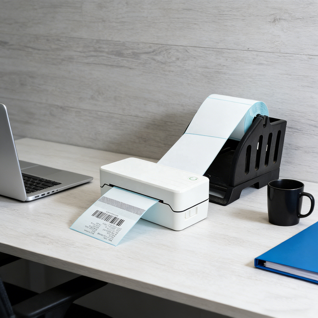 DP110UBT-25 4X6 Inch Shipping Label Printer Wireless 110mm Thermal Label Printer USB BT Waybill Printer for Packaging Price Tag
